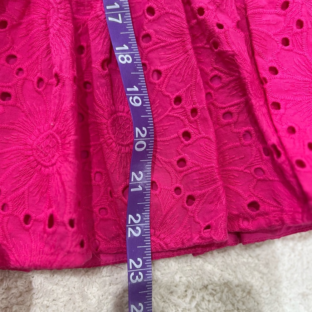 NWT Ted Baker Mazieh Broderie Eyelet Peplum Top Size 1 US 4 Ruffle Sleeve Pink - Picture 13 of 13